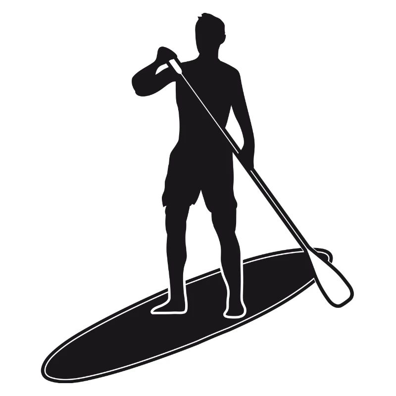Stand up paddling - Man with paddle board