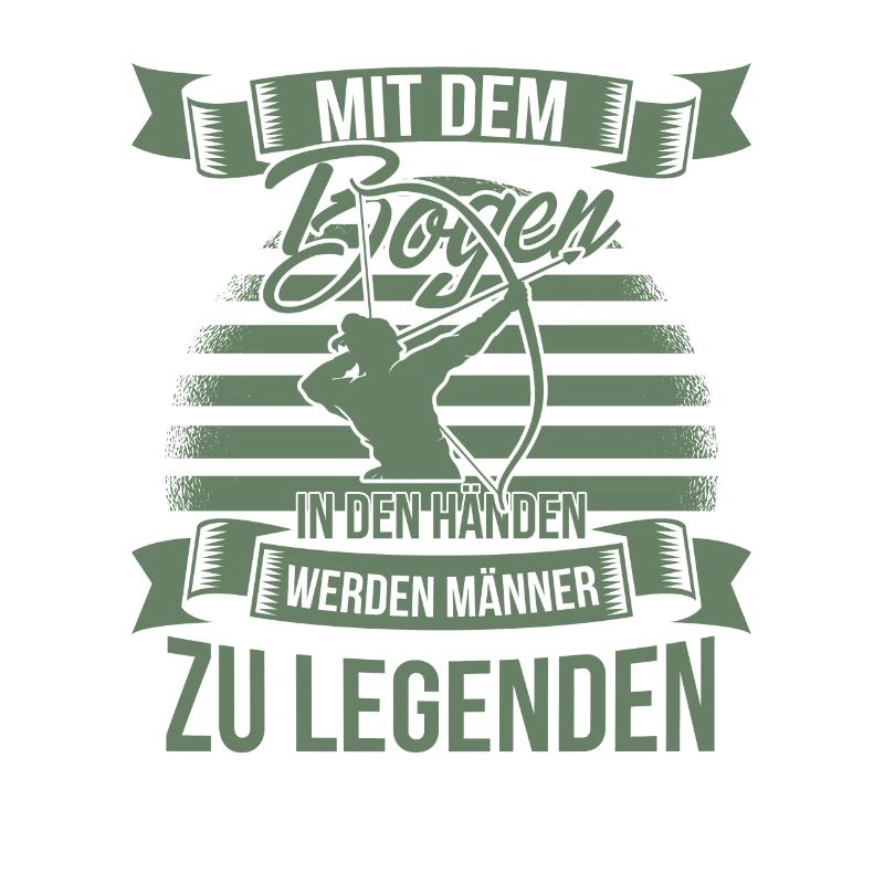 Bogenschiessen mit dem Bogen in den Händen