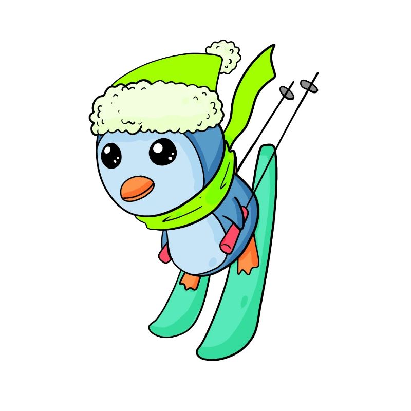 Penguin Ski Winter Skiing