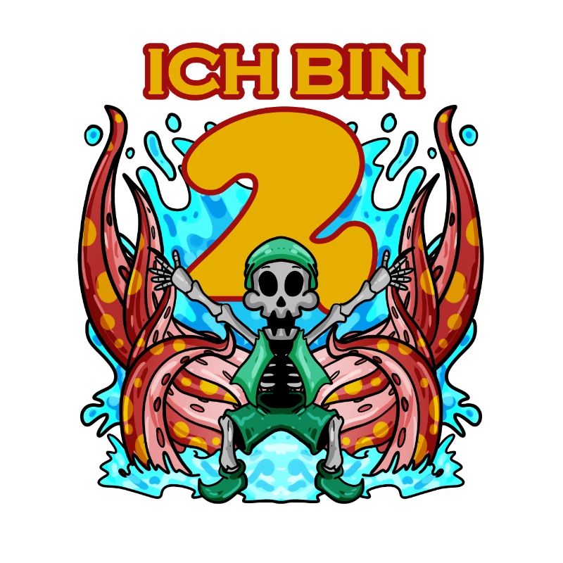 Kinder 2.Geburtstag ich bin 2 Jahre Junge Pirat