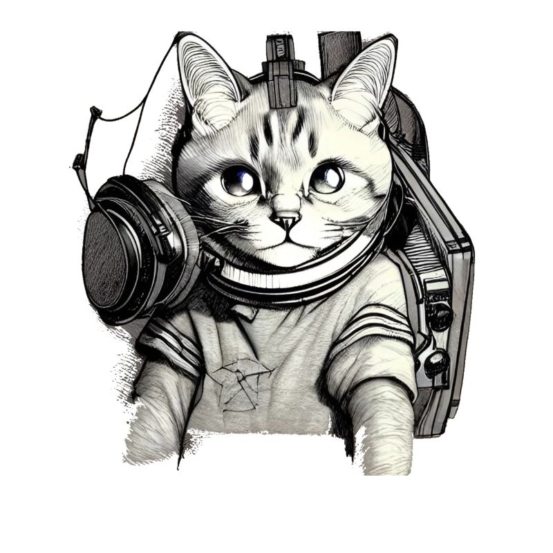 DJ Chat aux yeux bleus