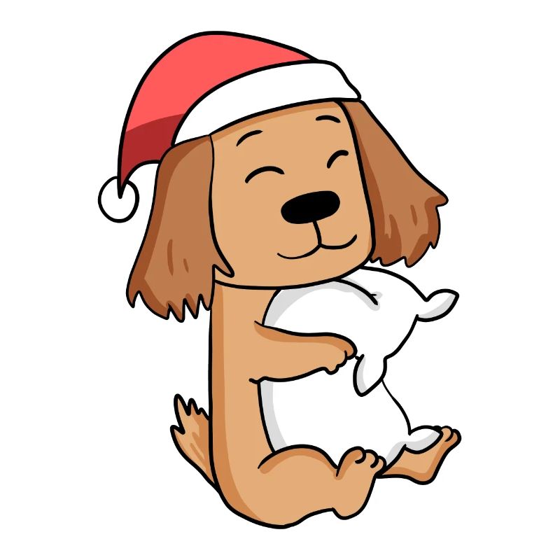Deutsch Cocker Spaniel Dog Christmas Sleep