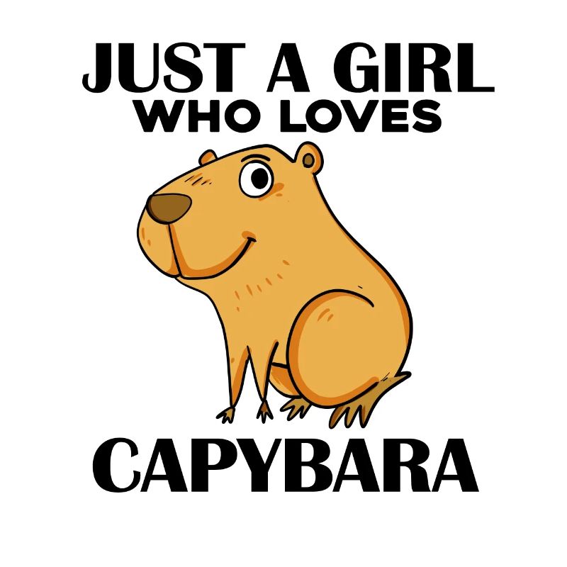 Capybara Mädchen Spruch