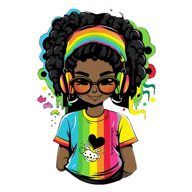 Bright reggae sweater with rainbow design