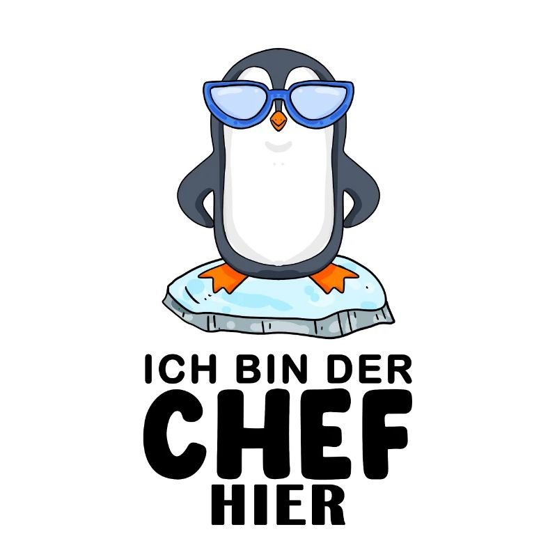 cooler Pinguin Chef Spruch