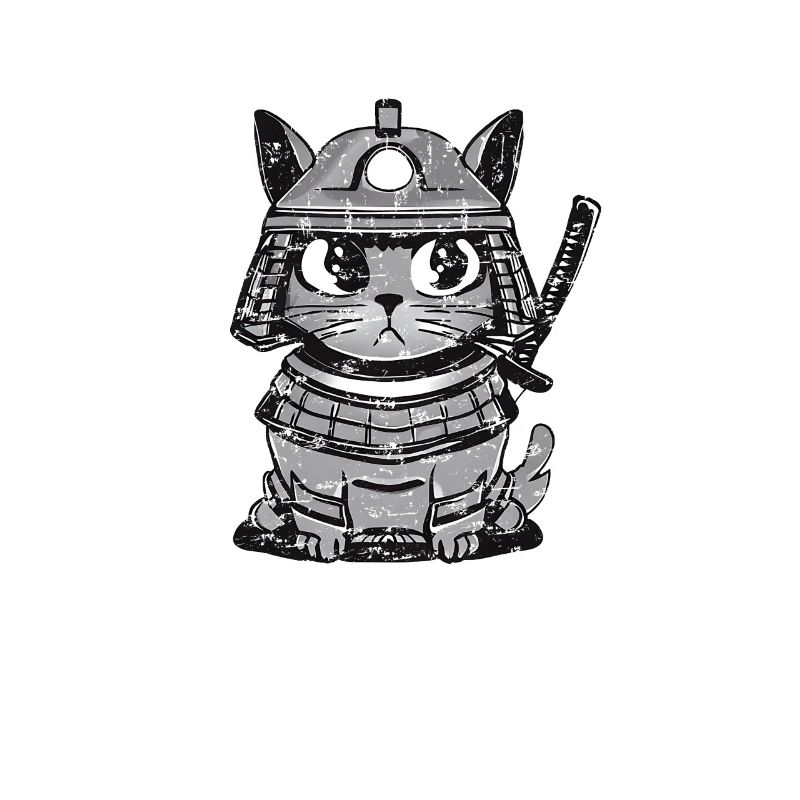 Cat Cat Samurai Japon Katana Épée