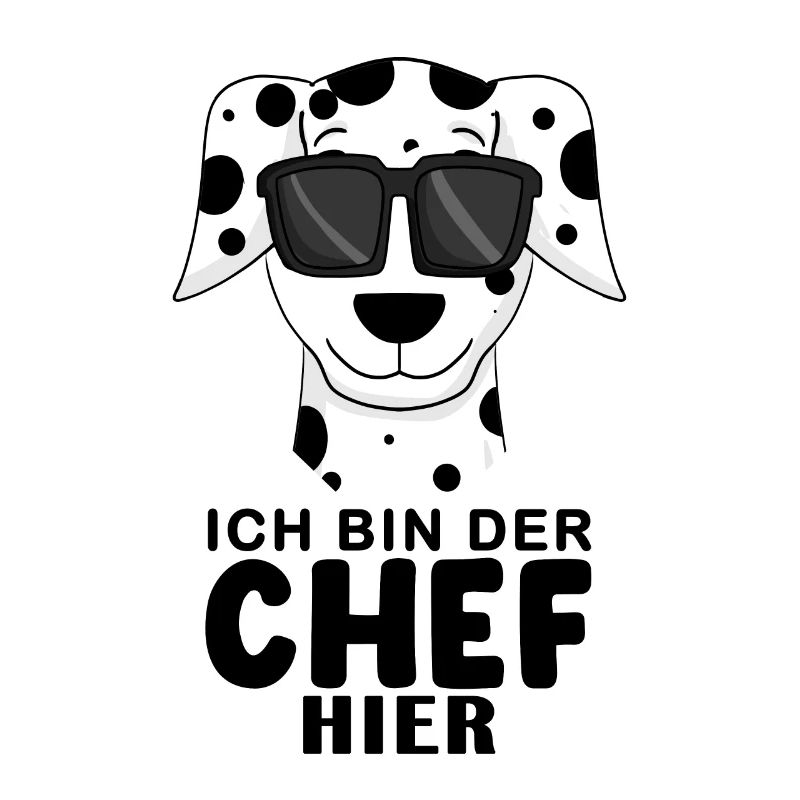 Cooler Hund Dalmatiner Chef Spruch