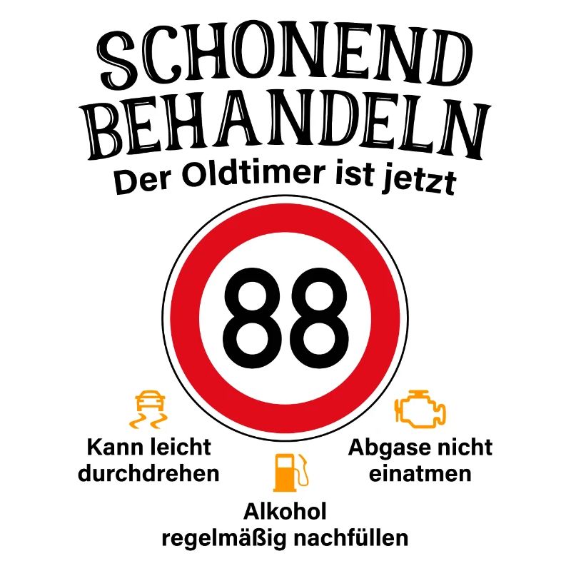 88. Geburtstag Schonend Behandeln Oldtimer Ist 88