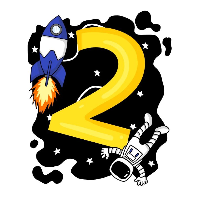 2 Geburtstag Junge Astronaut - zwei Jahre