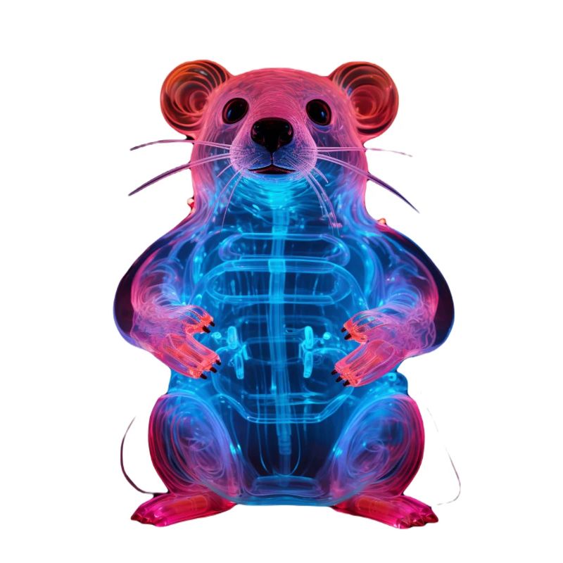 Neon-Leuchtender Ratten-Design