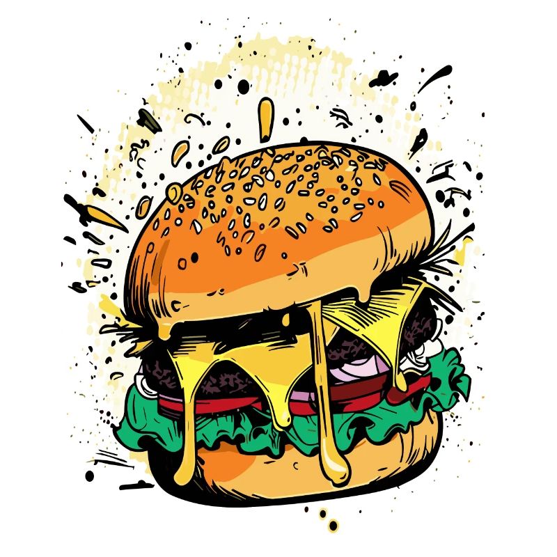 Cheeseburger Comic Burger