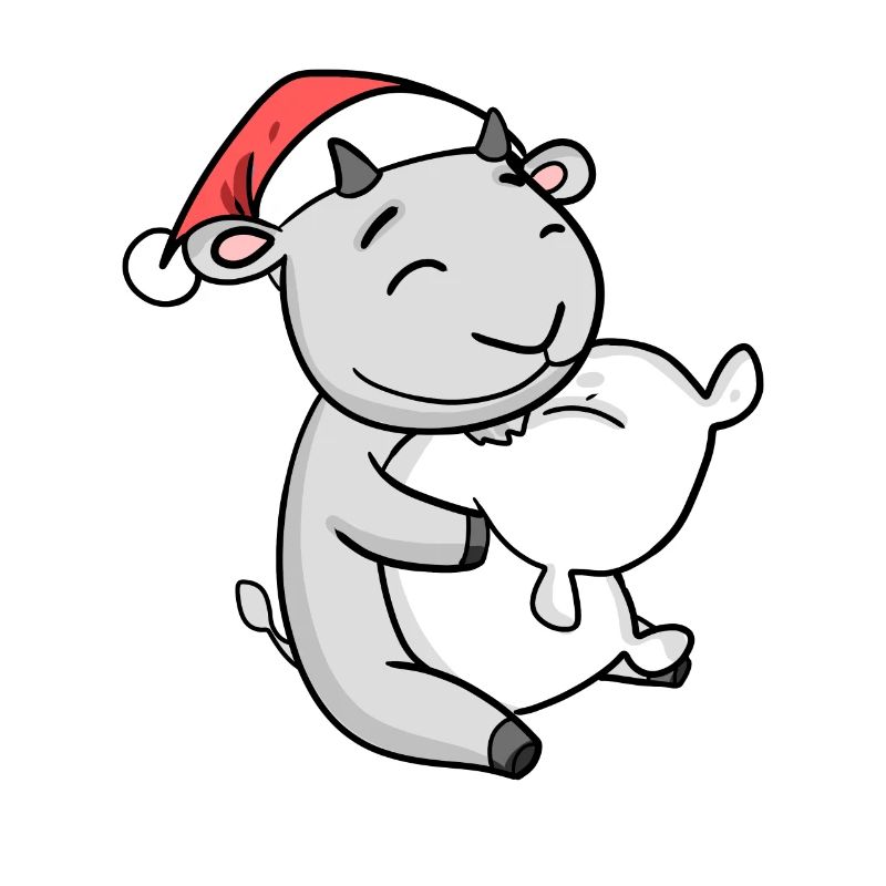 Chèvre Mignon Fatigué Noël