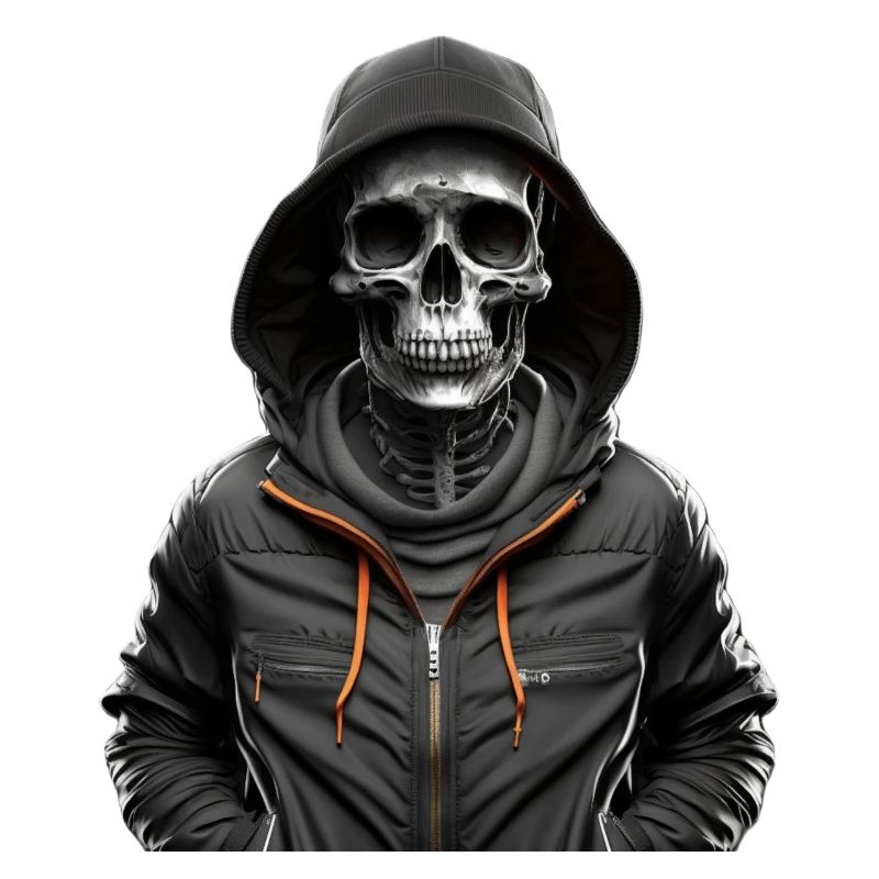 Skelett mit Pullover