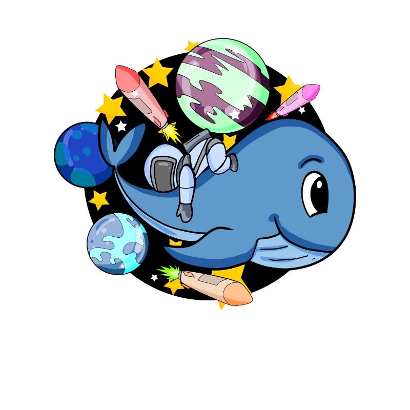 Baleine et astronaute dans l’espace