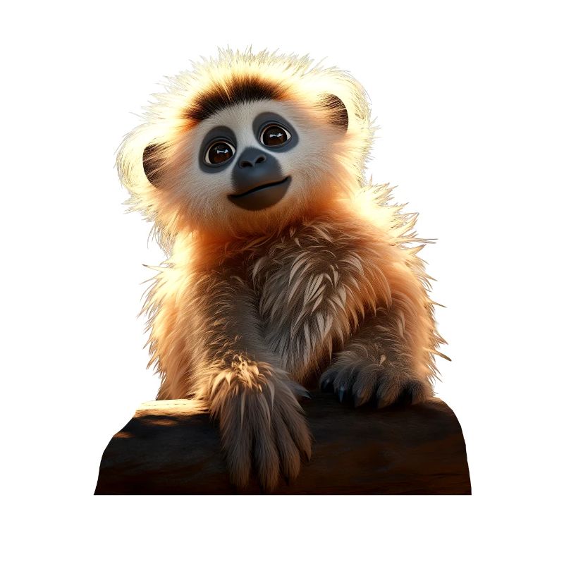 Gibbon Monkey Baby Monkey Little Gibbons Cute Monkey
