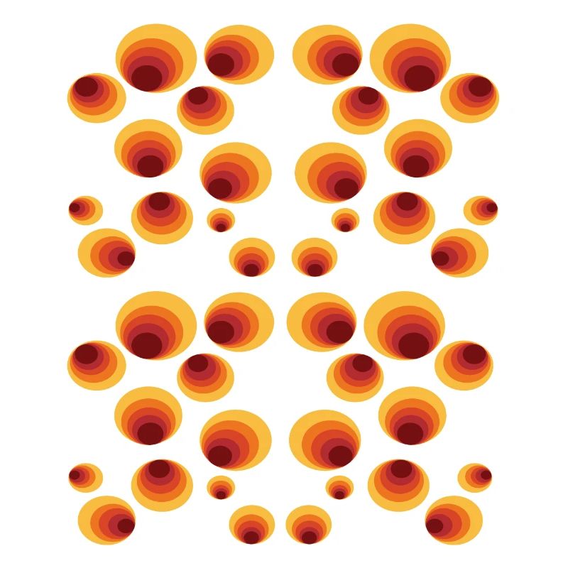 50's 60's Retro Circle Style Pattern