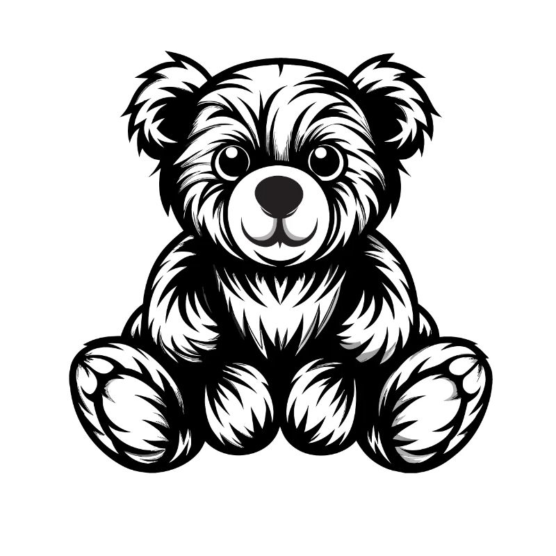 Mignon Monochrome Teddy Bear Design