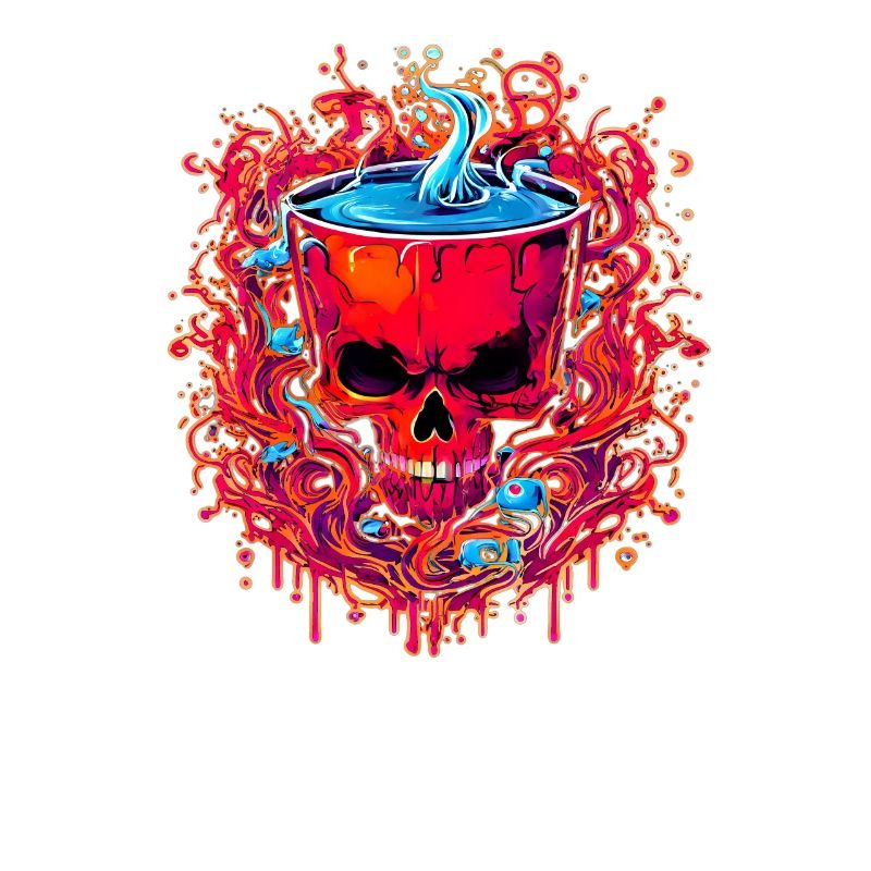 A devilish drink in a skull cup