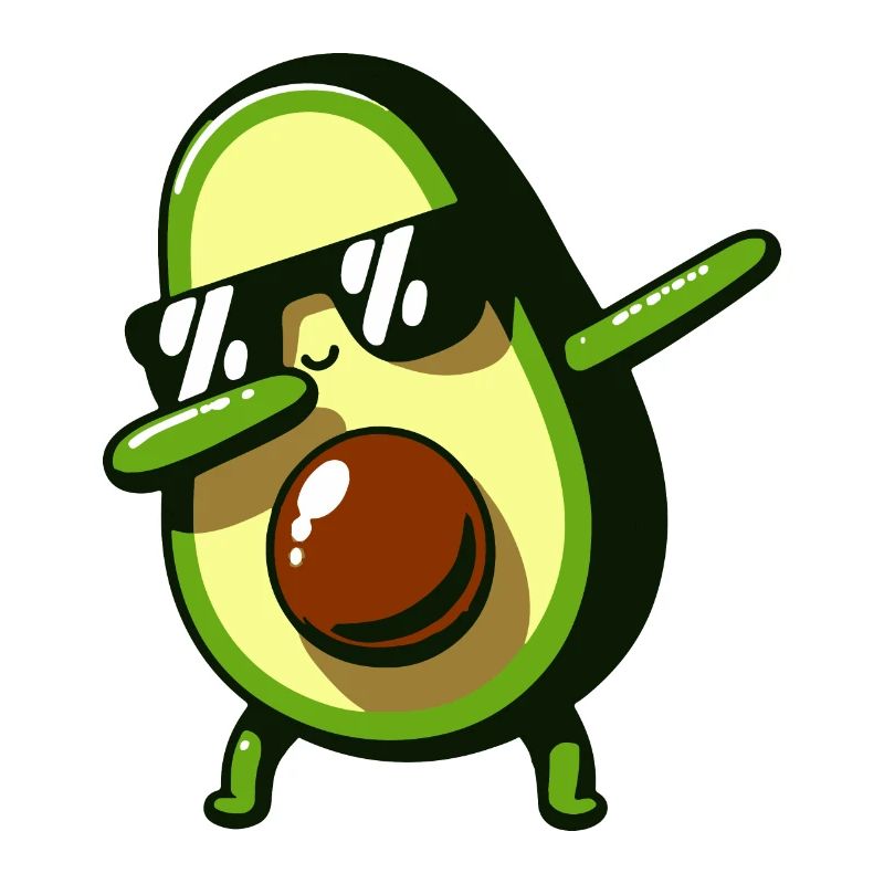 Dabbing Avocado Funny Vegan