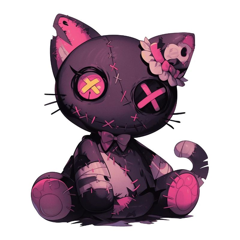 Goth Cat Doll Grunge Katze Gothic Puppe Geschenk