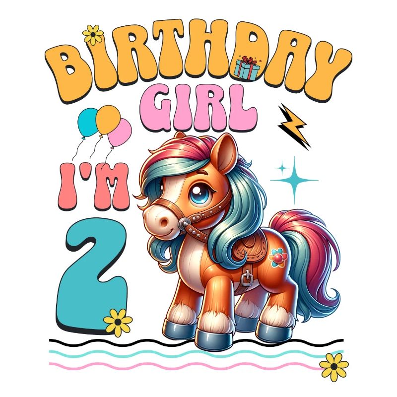 Pony 2. Geburtstag Mädchen Pferd Reiten