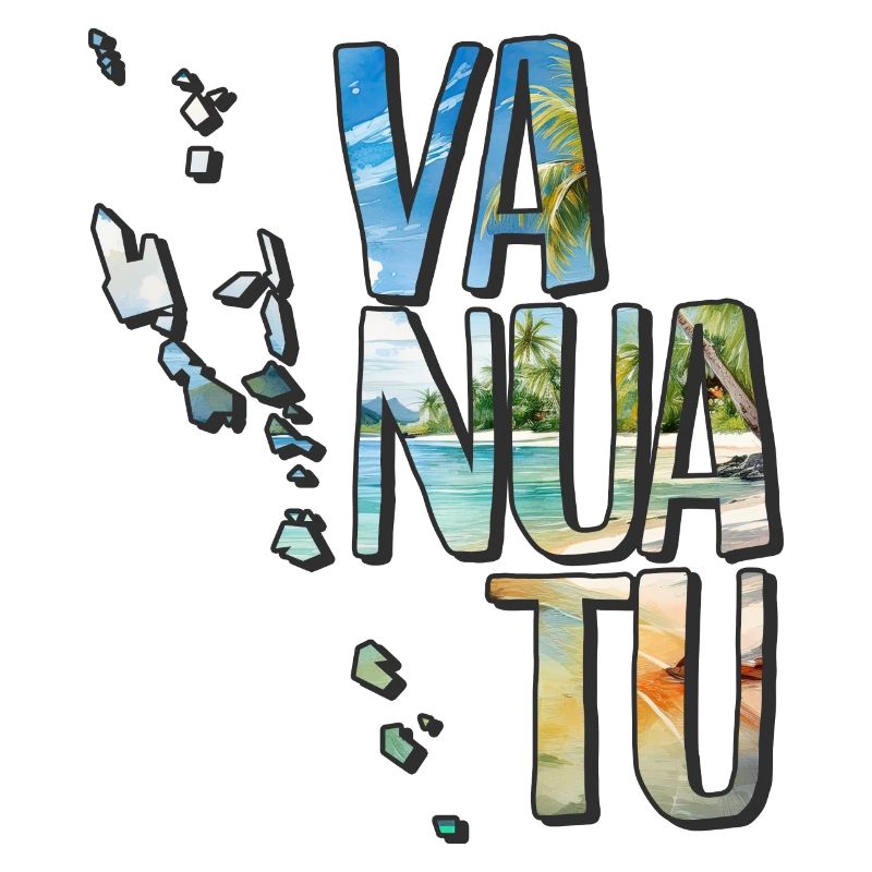 Watercolor Map Vanuatu