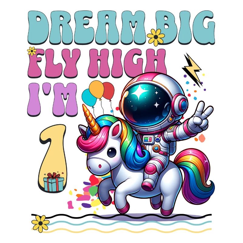 Astronaut Einhorn 1. Geburtstag