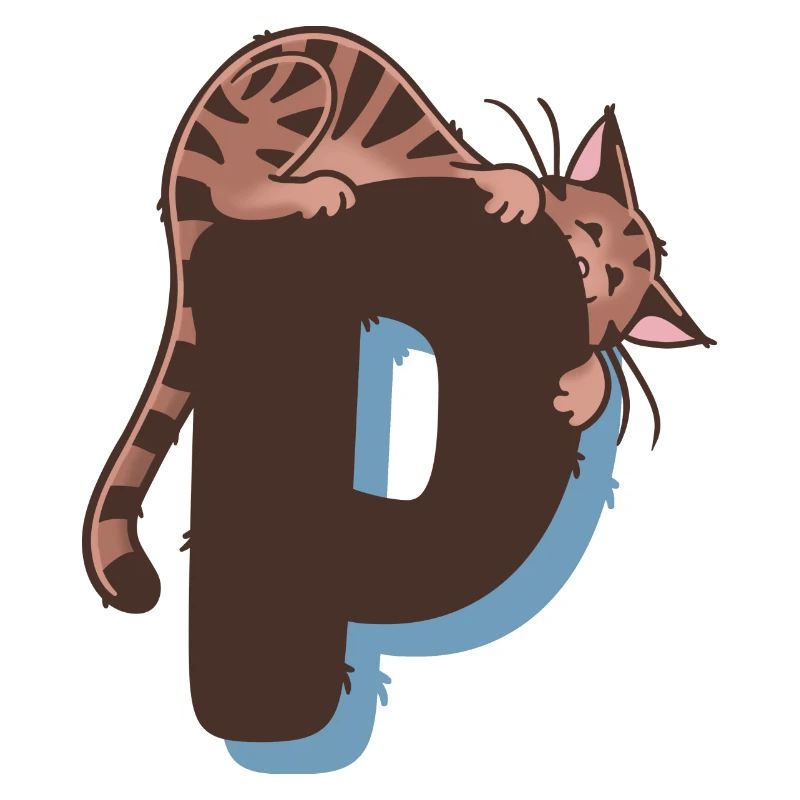 Katze Buchstabe P