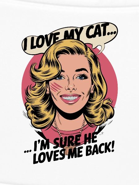 Retro-Comic-Stil Katze Katzenkratzer