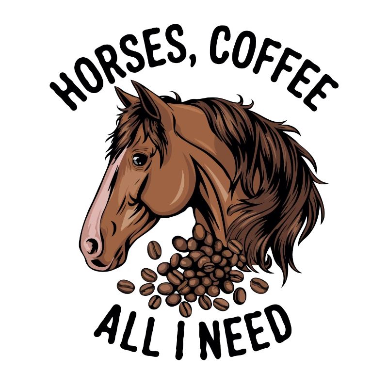 Lustiges Pferd Kunst Pferdebesitzer Pferde Kaffee