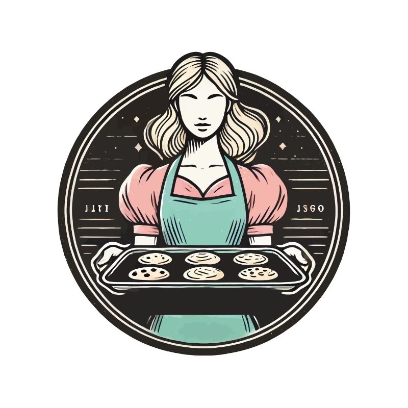Home-made baker with biscuits