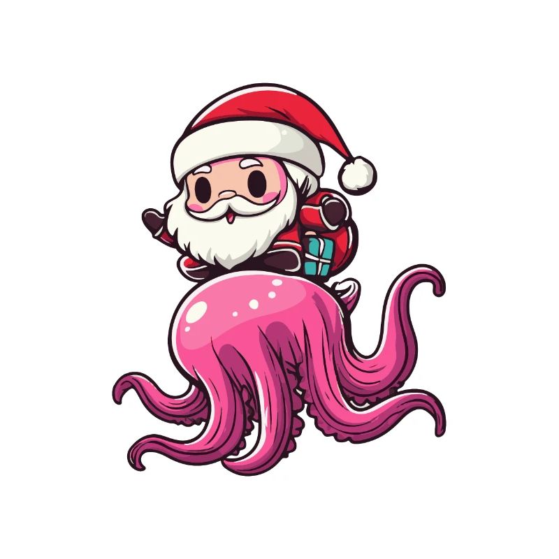 Méduse Père Noël dessin animé