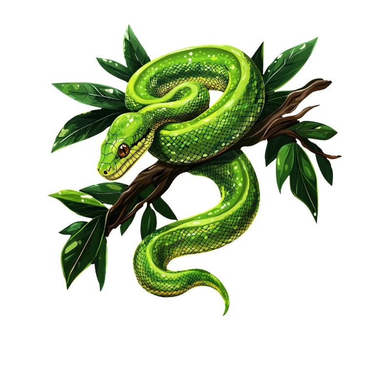 Green Tree Python Snakes Lover Terrarium