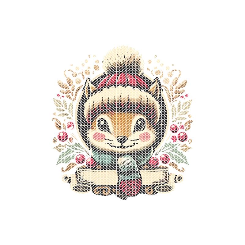 Winter Squirrel Illustration