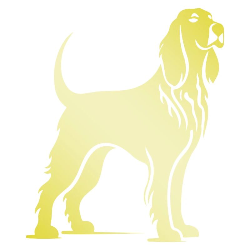 Silhouette de chien de chien de chasse afghan
