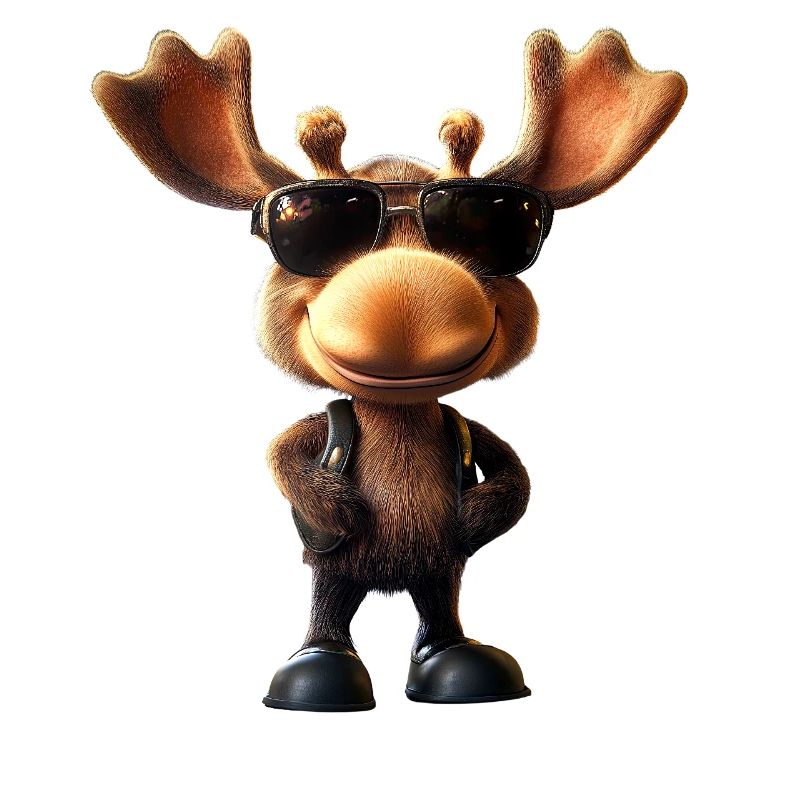 Elch Moose Elchbulle Geweih Hirsch Wilde Elche