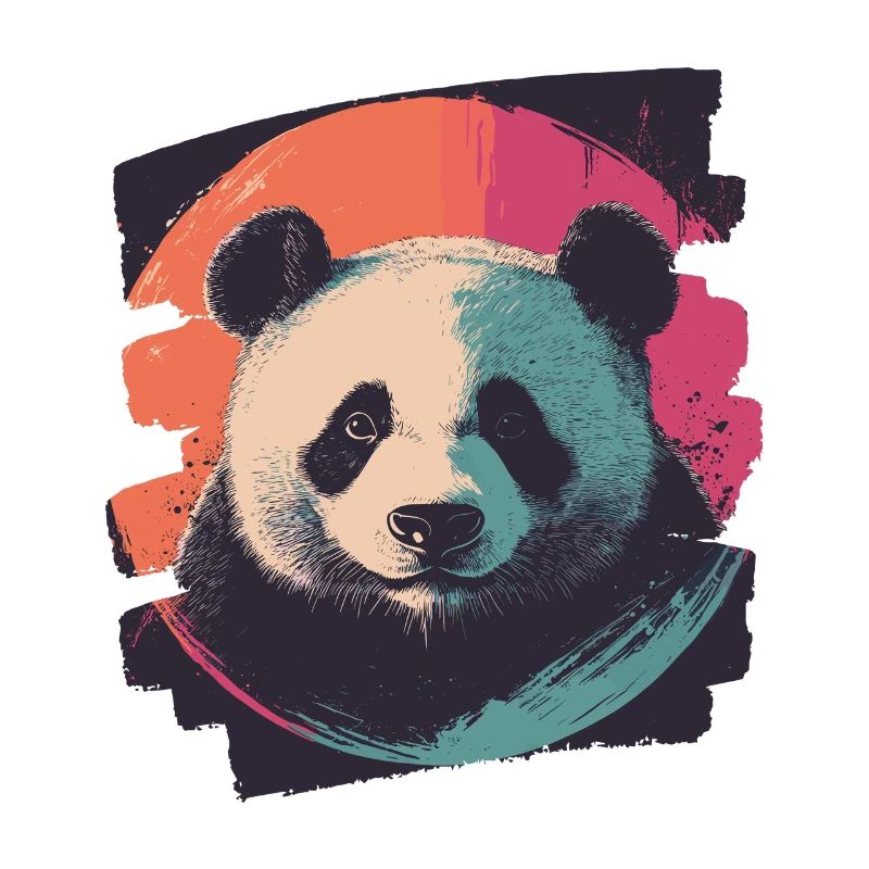 Pandabär Retro