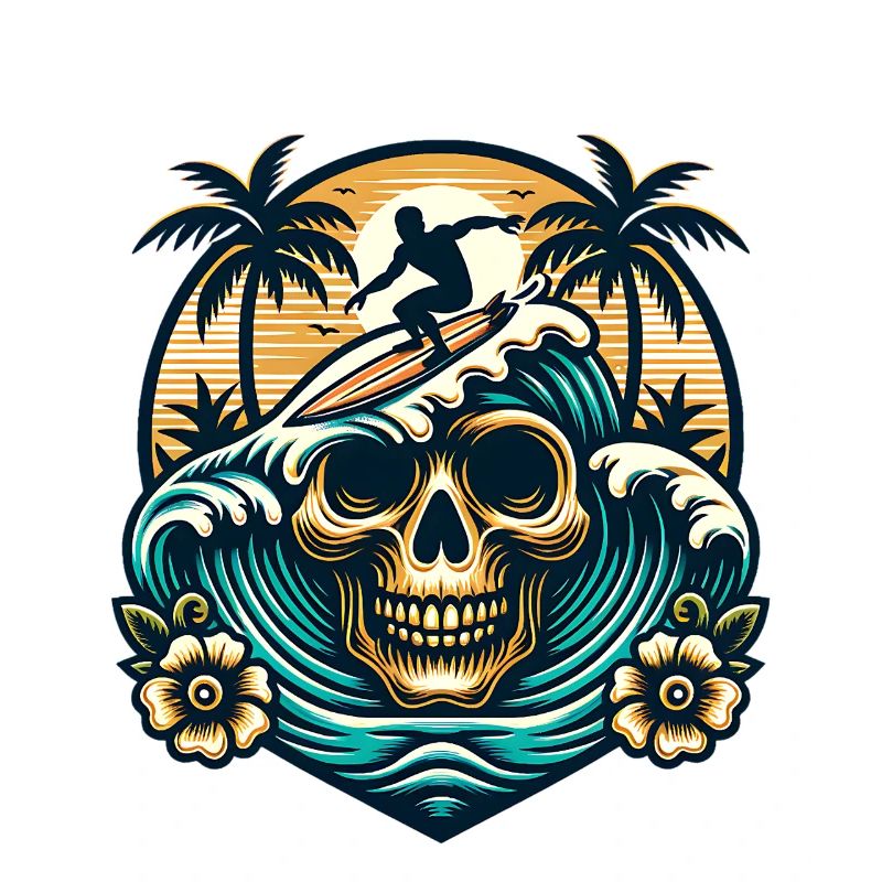Crâne de surfeur de surf