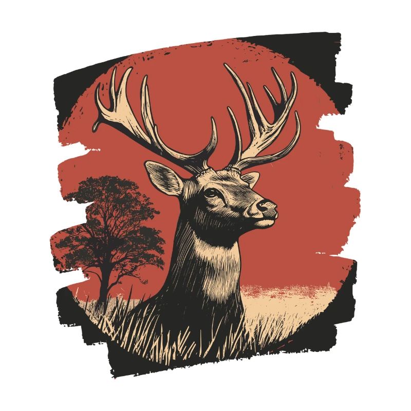Hirsch mit Geweih