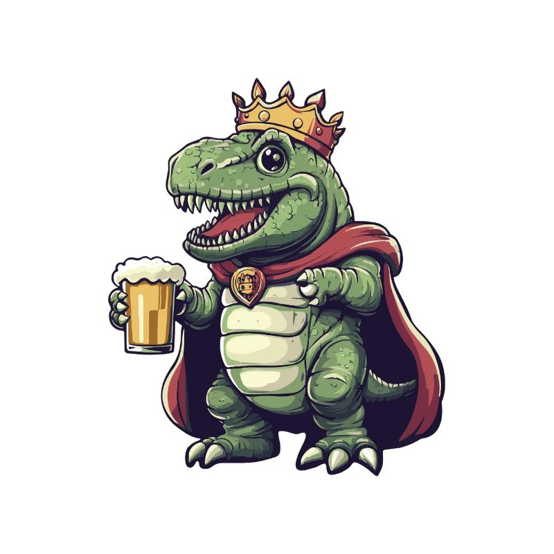 Dinosaur T-Rex Beer Funny