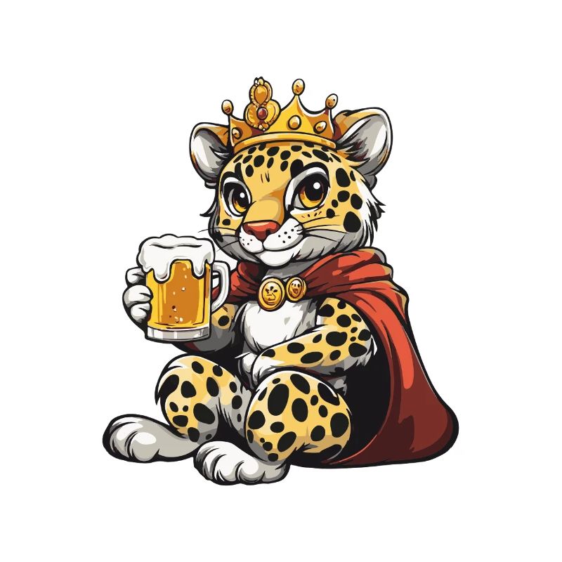 Leopard Bier Lustig