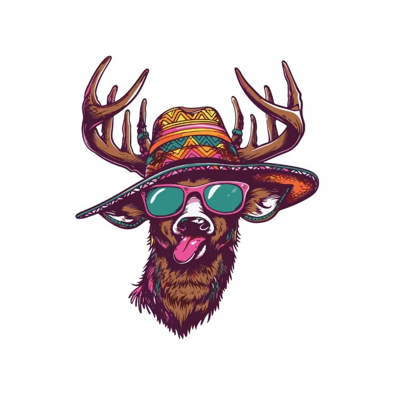 Hirsch Comic Lustig Sombrero