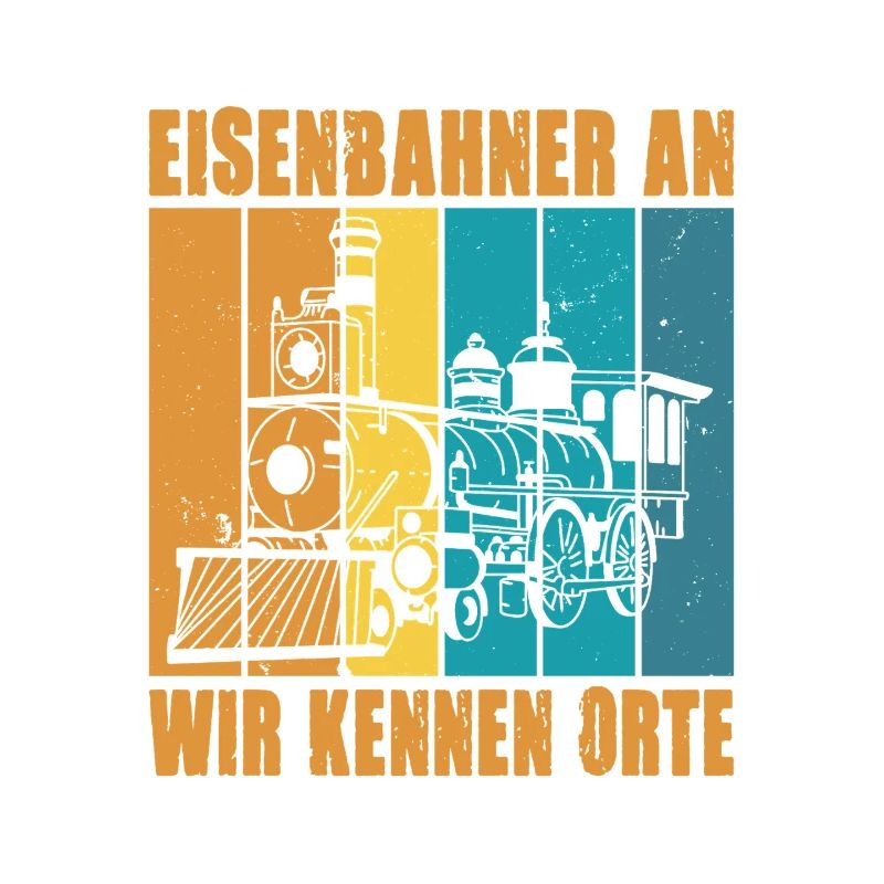 Eisenbahner Lokführer Schaffner Spruch Motiv