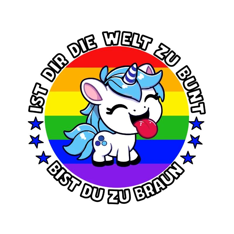 Cooles Einhorn mit Spruch