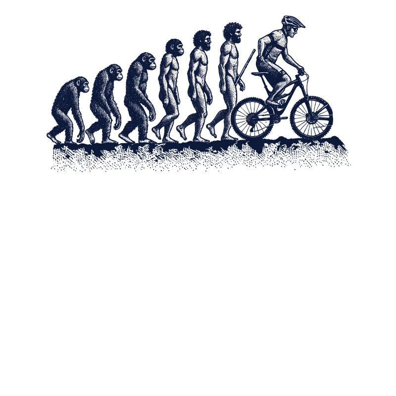 Évolution du singe au cycliste