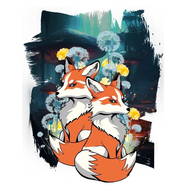 Forest animals, foxes, foxes, forest, wild animals