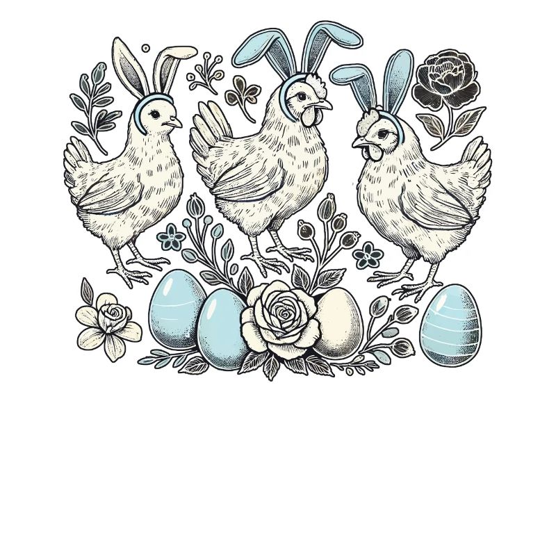 Easter Chickens Chick Retro Easter Bunny Chicken