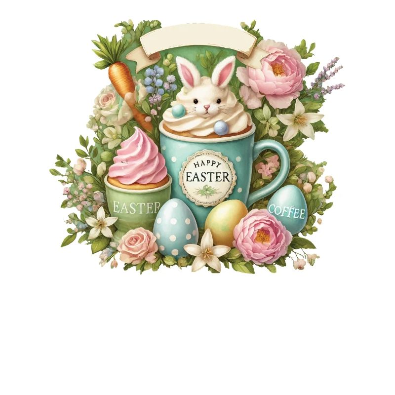 Easter Bunny Coffee Mug Happy Easter