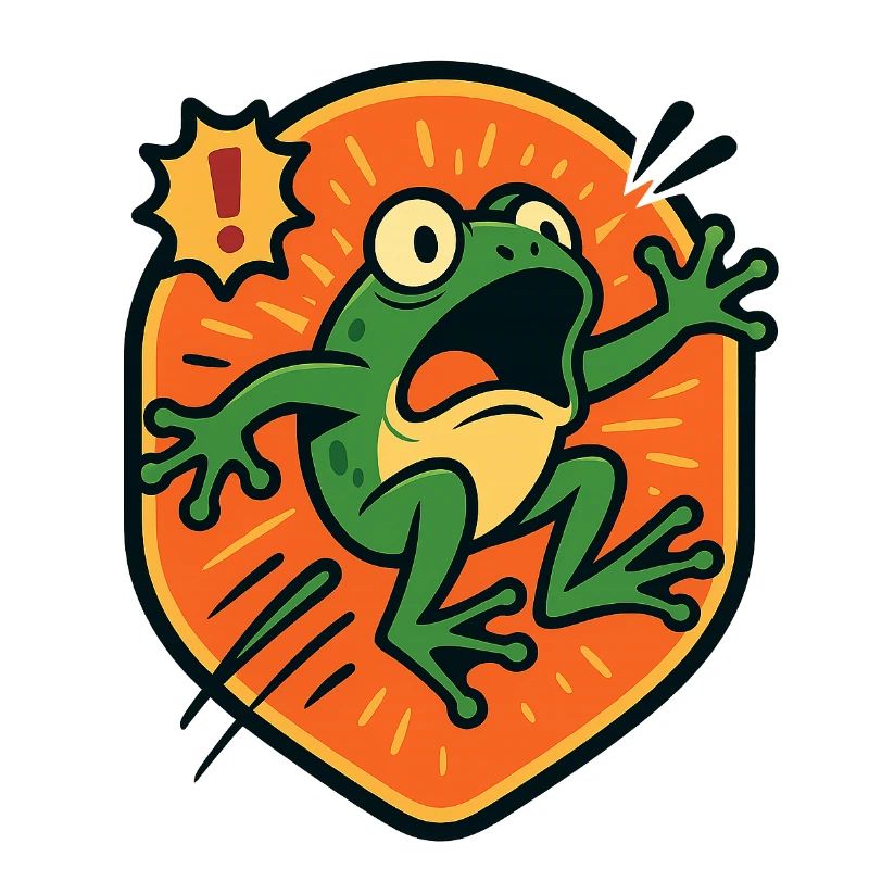 Panic Frog badge