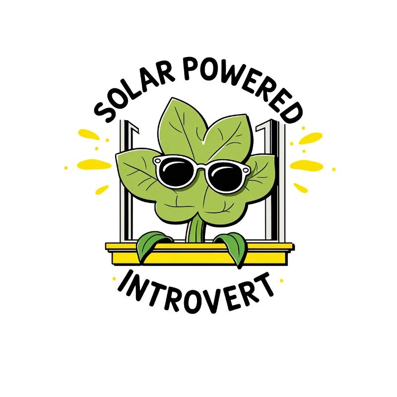 Solarbetriebener Introvert – Pflanzenwitz